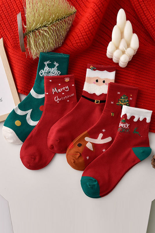 5pc Christmas Sock Set
